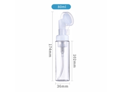 Vasos dispensadores de espuma de 80 ml, 174x36mm, com escova, kit com 2 unidades ZYBLSSBB