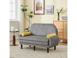 Sofá Biplaza Pana Gris Con Almacenamiento Diván Reclinable Salón