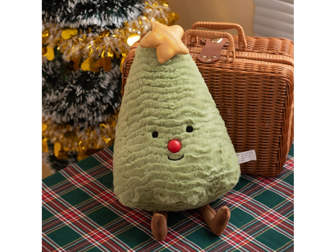 (árbol De Navidad Colorido Verde 30 Cm) Peluche, Cojín Para Sofá