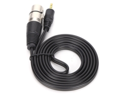 Cable De Micrófono De 3,5 Mm Macho A Xlr Hembra, Pvc, 1,5 M, Para Cámara Digital Y Pc, Negro.