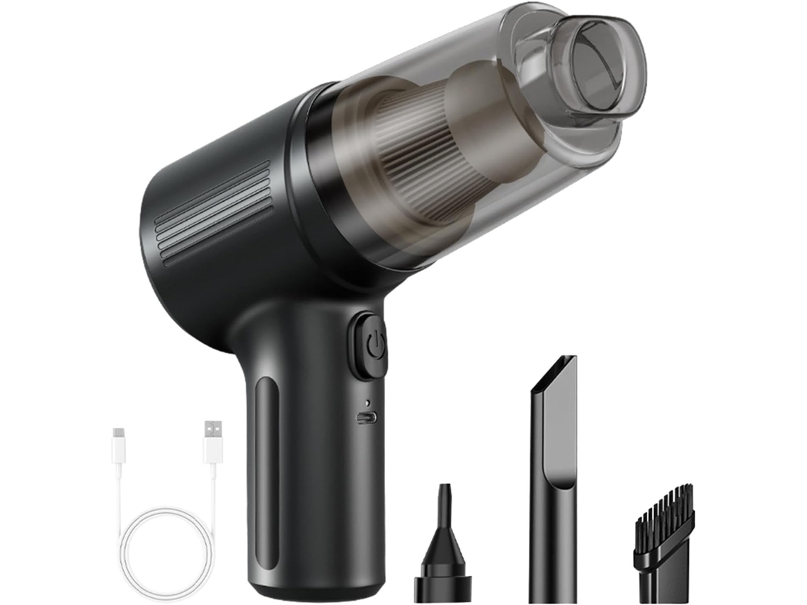 Aspiradora inalámbrica para automóvil, 2500 pa de potencia, succión Eifson (negro)