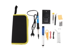 Kit De Soldador Eléctrico De Temperatura Ajustable Herramientas Portátiles De Soldadura Para Electrónica Azul