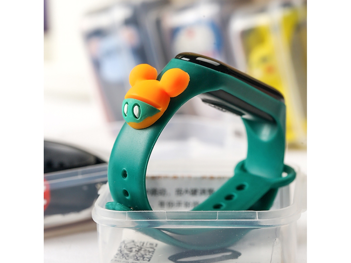 Reloj Deportivo Led Para Niños Impermeable Con Pantalla Táctil Y Decoración De Figura De Dibujos Animados Ratón Verde