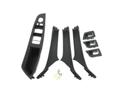 Manilla interior de puerta para BMW Serie 5 F10 F11 520 525 con volante a la derecha (negro)