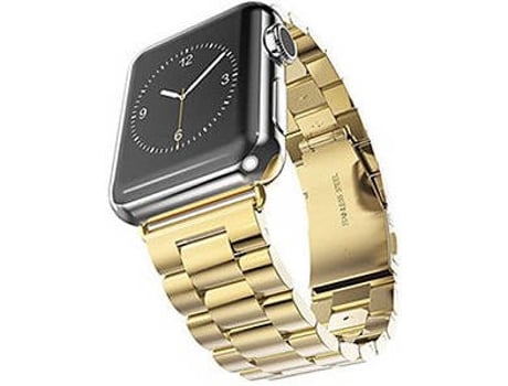 Kit Brazalete, Herramienta y Protector de Pantalla de Vidrio para Apple Watch Series 6 PHONECARE Stainless Lux Amarillo