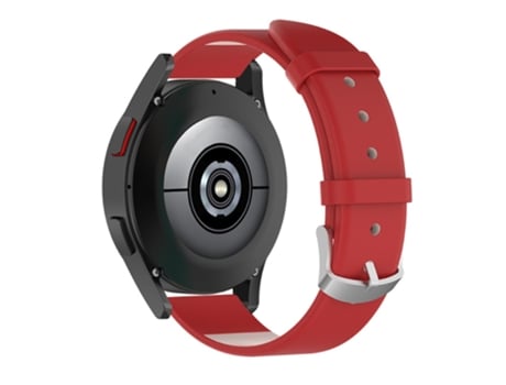 Correa de piel auténtica 20mm con herramienta para Samsung Galaxy Watch 4 40mm/Galaxy Watch 4 Classic 42mm - tinto