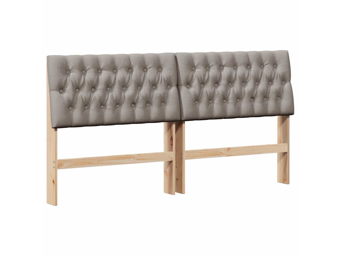 Maison Exclusive - Cabecero Tapizado Taupé 180 Cm Madera De Pino Macizo