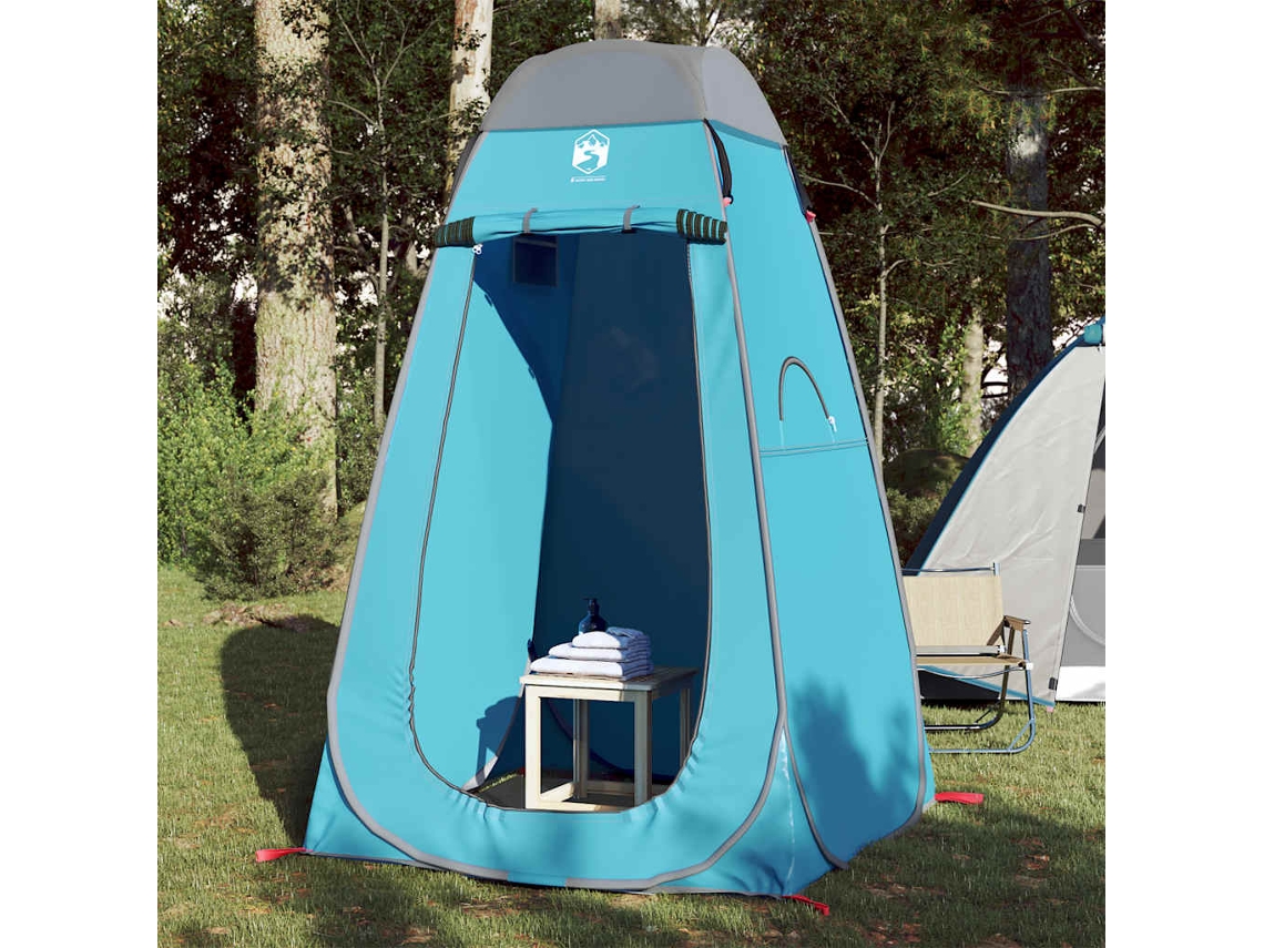 Tienda de campaña desplegable impermeable azul para mayor privacidad