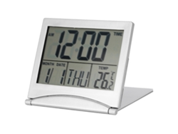 Despertador Digital Plegable Portátil Con Termómetro, Calendario Y Función De Repetición Para Viajes.
