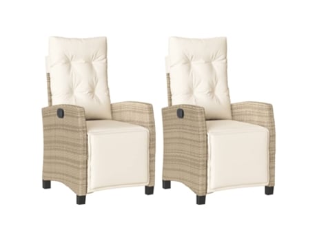 Conjunto 2 Silla De Jardín Reclinable VIDAXL