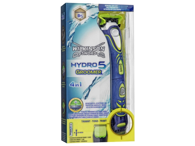 Lamina de Afeitar WILKINSON SWORD Hydro 5 Groomer gilete para Hombre Azul y Verde