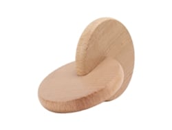 Ats-2pcs Juego De Discos Entrelazados De Madera Beech Montessori Para Desarrollo Bebé, Juguetes Educativos Iniciales