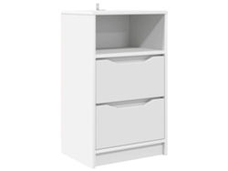 Mesita de noche blanca MAISON EXCLUSIVE de madera procesada (40 x 30 x 467 cm)