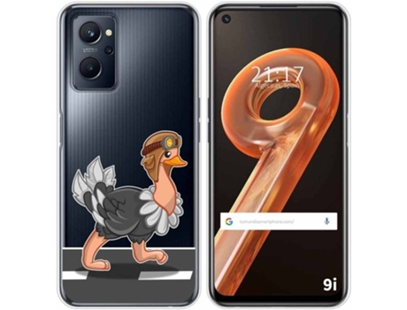 Carcasa Realme 9i TUMUNDOSMARTPHONE Dibujos Transparente Avestruz Multicolor