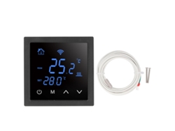 Termostato Inteligente Wi-fi De 16 A Para Calefacción Eléctrica Subterránea Por Suelo Radiante Con Control Por Voz, Ac85-250v, Negro.