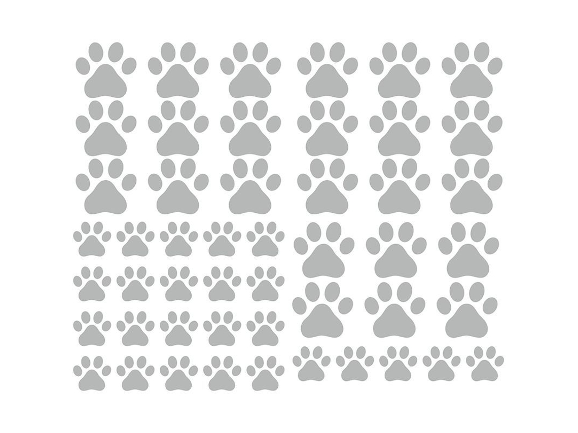 2026altiro-49 Pegatinas De Vinilo Con Huellas De Perro Para Pared - Huellas Decorativas Para Coche Y Hogar