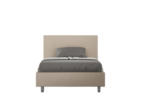 AdeleITYHOME Media cama tapizada sin somier (120 x 190 cm - Paneles de melamina y piel sintética)