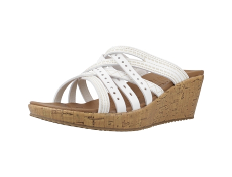 Zapatos de Mujer SKECHERS Beverlee Hot Spring Tecido Blanco (37)