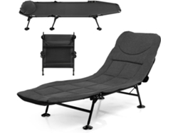 Cama Plegable Camping con Colchón Desmontable, Cama Camping Respaldo Ajustable en 6 Posiciones, Catre Plegable Camping portátil y Ligera con Bolsa COSTWAY