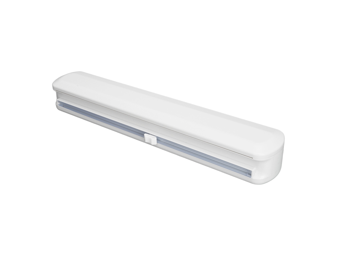 Dispensador de Plástico Reutilizable con Cortador Deslizante para Film Transparente y Papel Aluminio 37x6,5 cm Otros