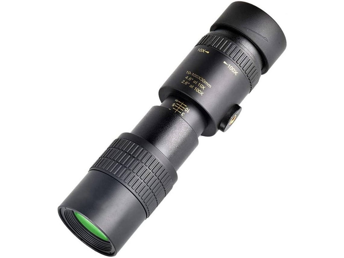Telescopio Monocular ENZONS 10-30X50 Hd s Adaptador de teléfono con manija para adultos, impermeable, portátil, individual, negro