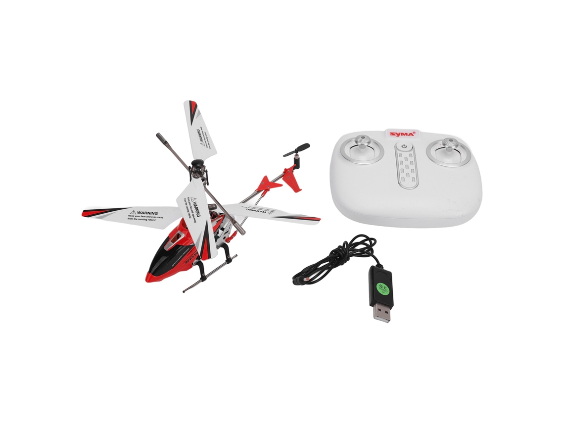Helicóptero De Juguete Con Control Remoto De 3 Canales, Giroscopio Y Luces Nocturnas Para Mayores De 8 Años - Rojo