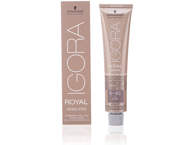 Tinte de Cabello SCHWARZKOPF Igora Royal Absolutes color 660 Rubio Oscuro dorado ( 60ml)