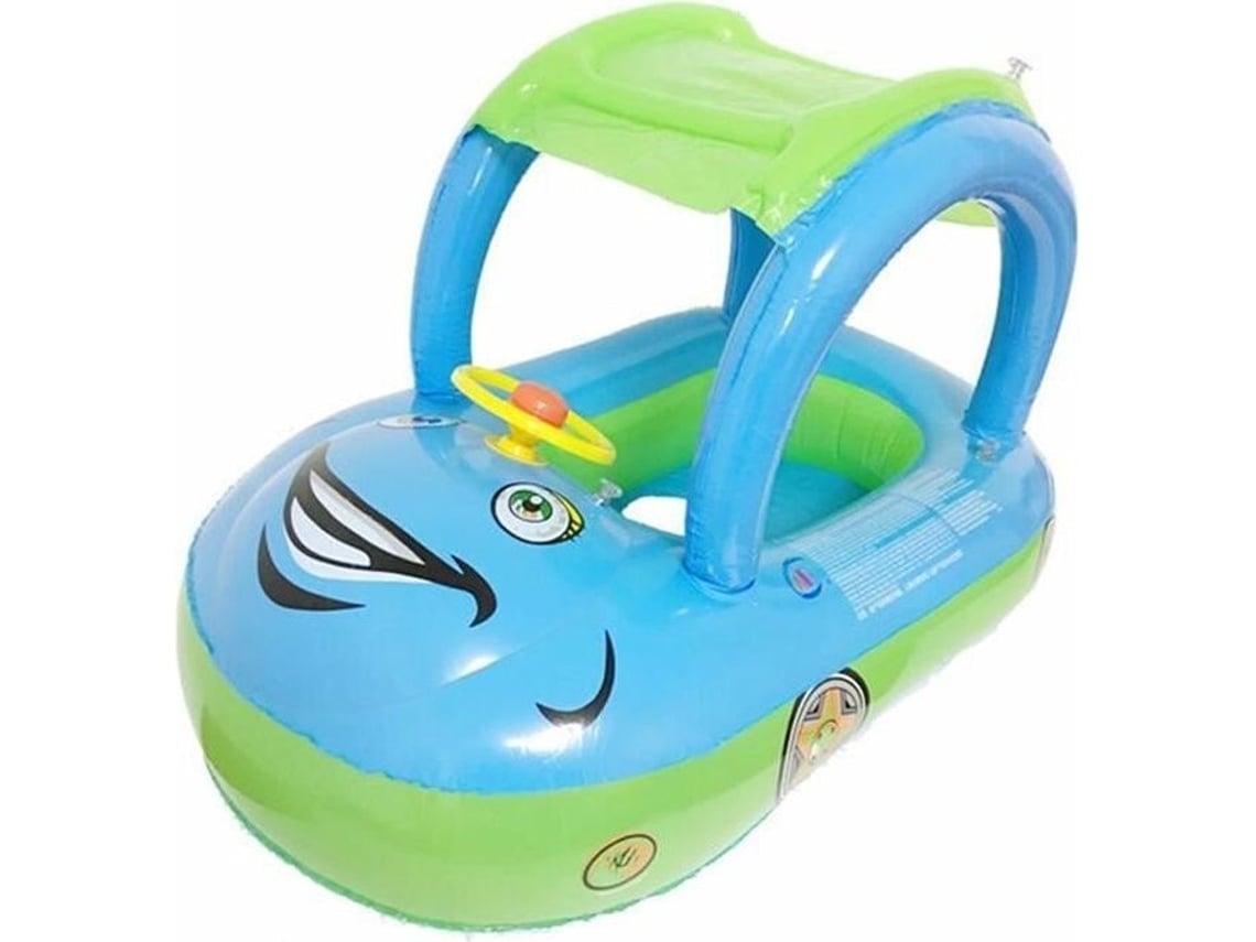 Flutuante Inflável Para Bebês De 6 A 36 Meses De Idade E Com Peso Máximo De 15 Kg, Protetor Solar Brinquedos Forma Carro Barco.