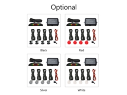 Sistema De Radar De Aparcamiento Con 4 Sensores (0,3-2,5 M), Pantalla Led, Alarma Sonora Y Diseño Resistente A La Lluvia Para Coches.