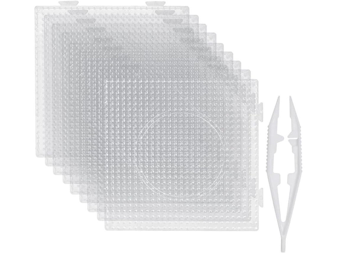 Tablero Perforado Para Cuentas Termoadhesivas, Plástico Grande, Kit De Tablero Termoadhesivo Cuadrado