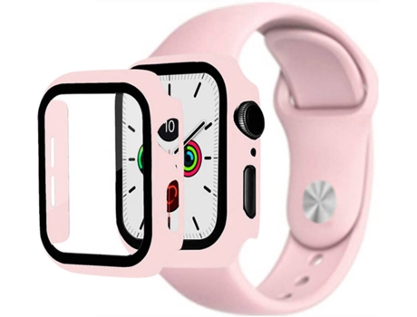 Kit Carcasa, Protector de Pantalla y Correa Apple Watch Series 5 40mm Rosa