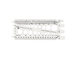 Calibrador De Roscas Para Tornillos Y Tuercas Métrico (m3-m22) E Imperial (4-3/4) Con Identificador Blanco.