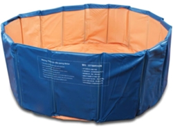 Piscina Infantil Para Adultos Con Bomba, Baño Mascotas, Plegable, Color Naranja