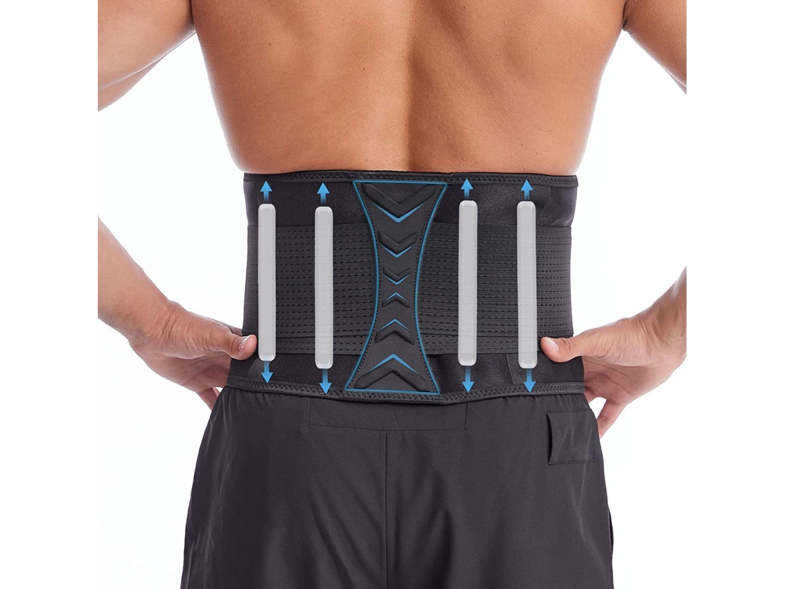 Cinturón deportivo protector para entrenamiento físico, vértebras lumbares y abdominales, negro, talla XXL, Chennnls