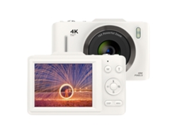 Cámara digital, cámara para niños FHD 1080P con tarjeta SD de 64 GB, zoom digital 16x portátil para niños y niñas(whtie) BISBISOUS