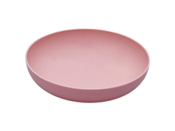 Plato llano de paja de trigo - Redondo - Rosa KOFIHETY