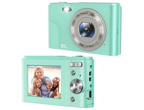 Cámara Compacta Digital TURMIN Dc311Af 48Mp Resolución HD Pantalla de 2,4 Pulgadas Verde