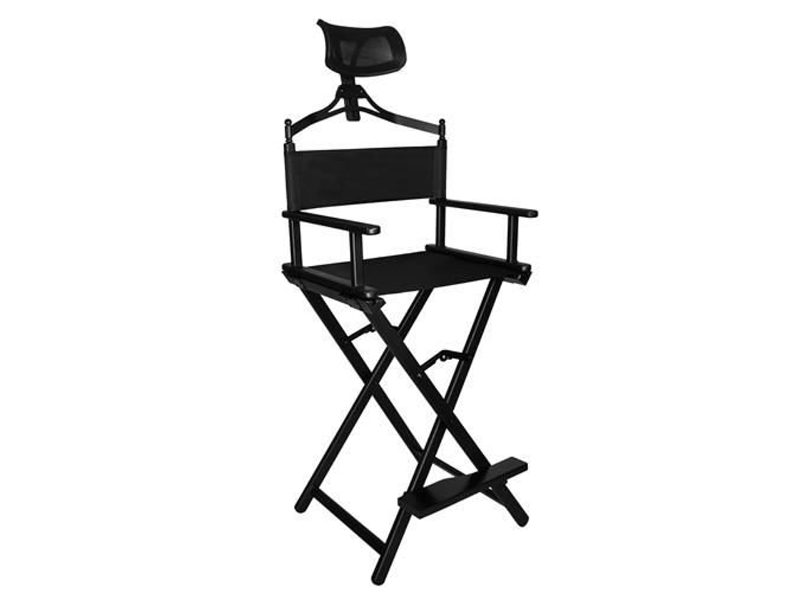 Silla de maquillaje profesional ISO plegable negra