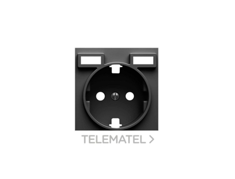 Tapa Enchufe Con Doble Cargador Usb 2.1A Tipo a Color Titanio SIMON 82 Concept