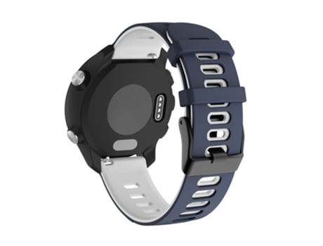 Correa de Silicona bicolor ajustable 20mm para Samsung Galaxy Watch4 Classic 46mm 42mm/Galaxy Watch4 44mm 40mm/Garmin vivoactive 3/venu - azul/blanco