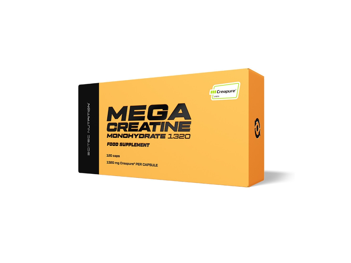 Mega Creatina Monohidrato 1320 Scitec Nutrition (120 Cápsulas)