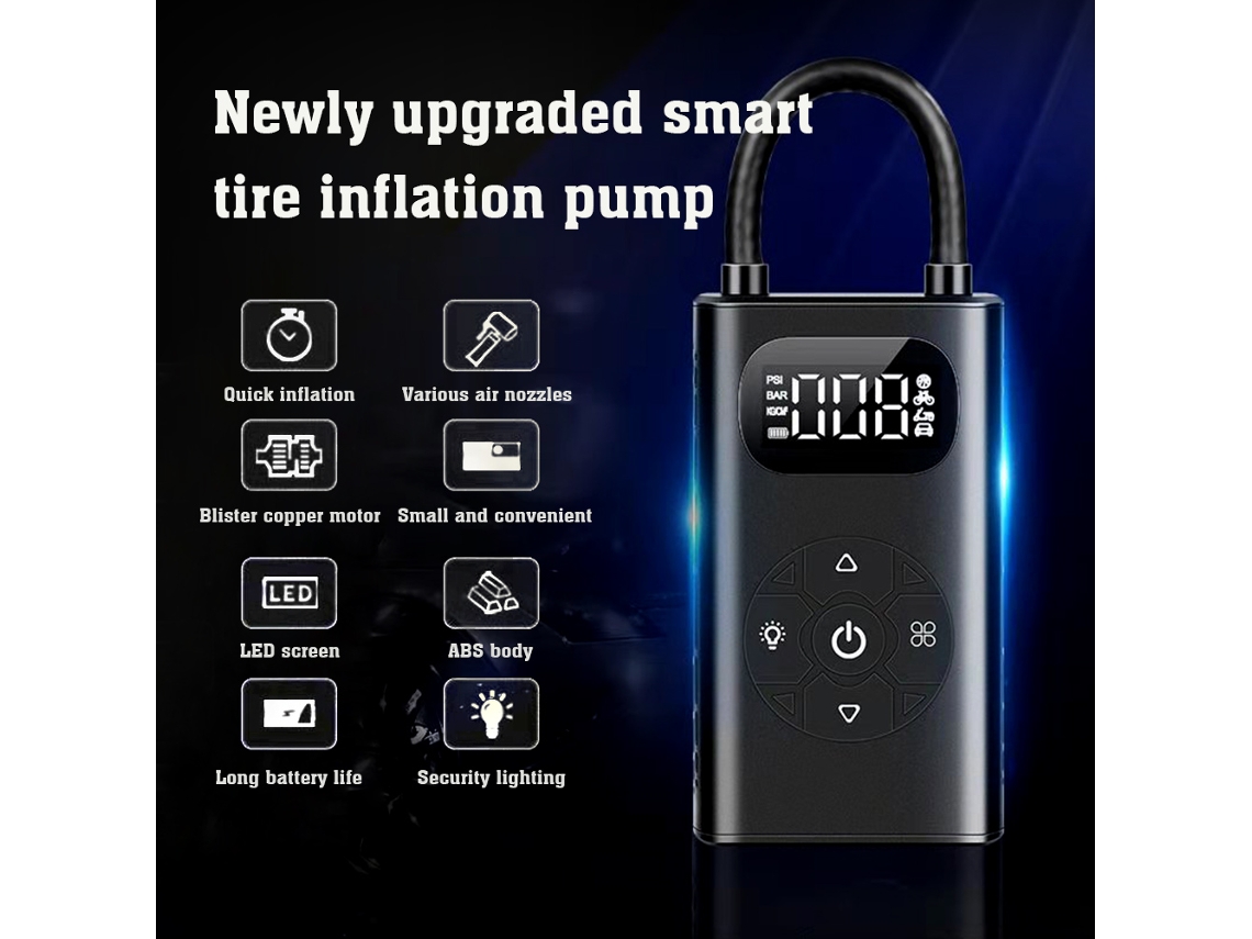 Bomba De Aire Portátil De 4000 Mah Con Filtro, Compresor Inalámbrico Para Neumáticos, Bicicletas, Juguetes Y Emergencias Al Aire Libre.