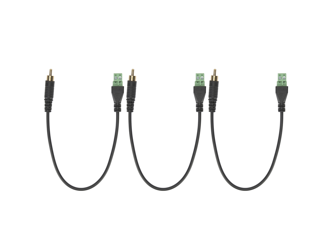 3 Adaptadores Conversor Rca Mono Macho Para Terminal De Parafuso 2 Pinos Fêmea Dourado