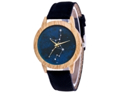 Reloj De Pulsera De Cuarzo Informal Con Cinturón Vaquero - Negro