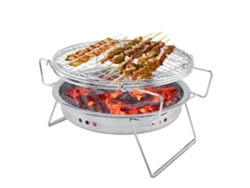 Parrilla de barbacoa portátil plegable de acero inoxidable para acampar al aire libre