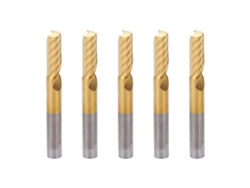 2026velora-5 Peças De Fresa Espiral De 1 Lâmina 6x17x50mm Aço Hss Revestido Com Titânio Para Cnc