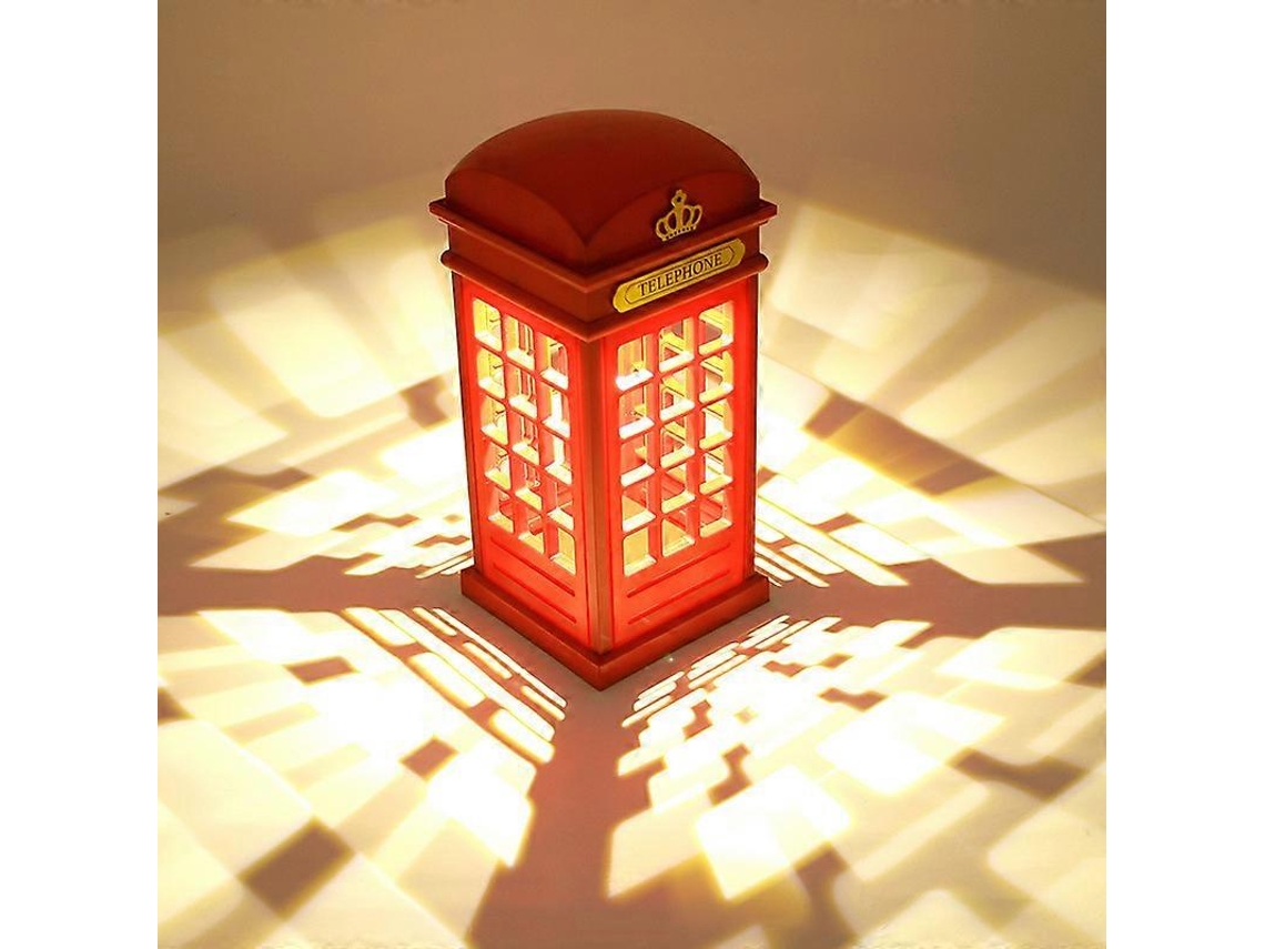 Omni-lámpara De Mesa Led Retro Cabina Telefónica Londres Con Sensor Táctil Cargador Usb Luz Nocturna De Noche