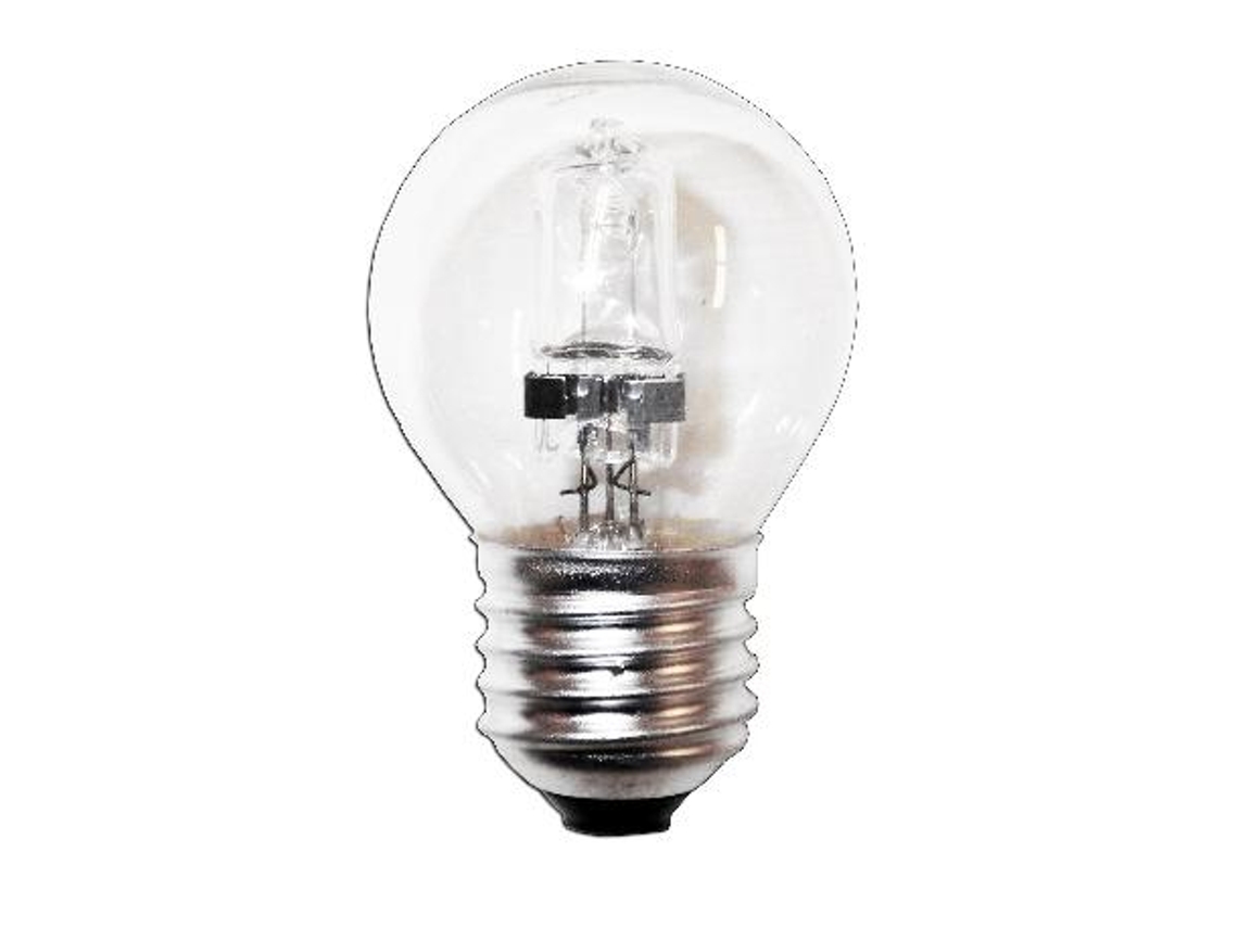 Luz dlu lampara halog.esferica clara eco30 230v-42w e14 fle3u020