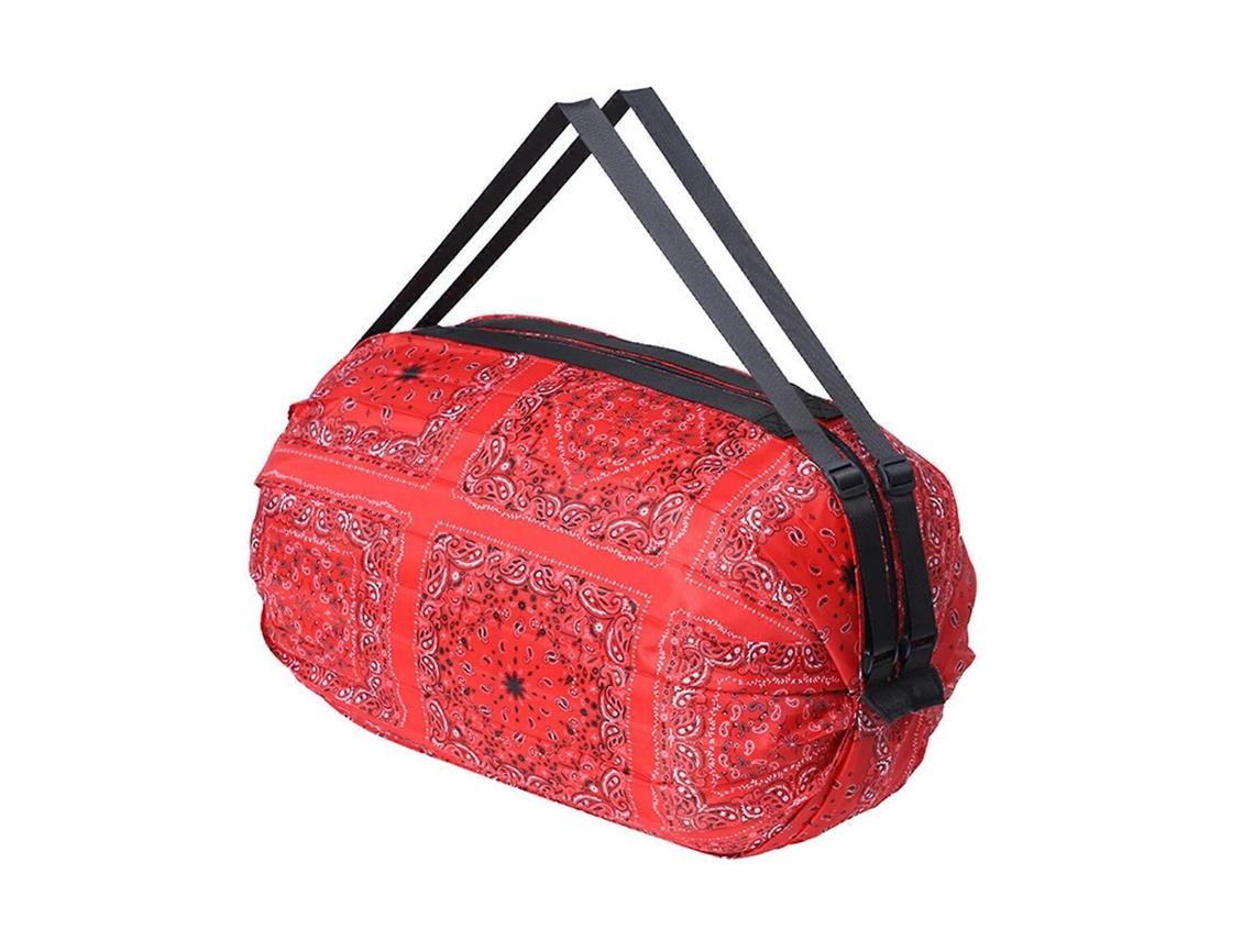 Bolsa de la compra plegable y cómoda, de gran capacidad, multiusos, para deportes y viajes, con correa para el hombro, en tejido Oxford 210, estampado C.