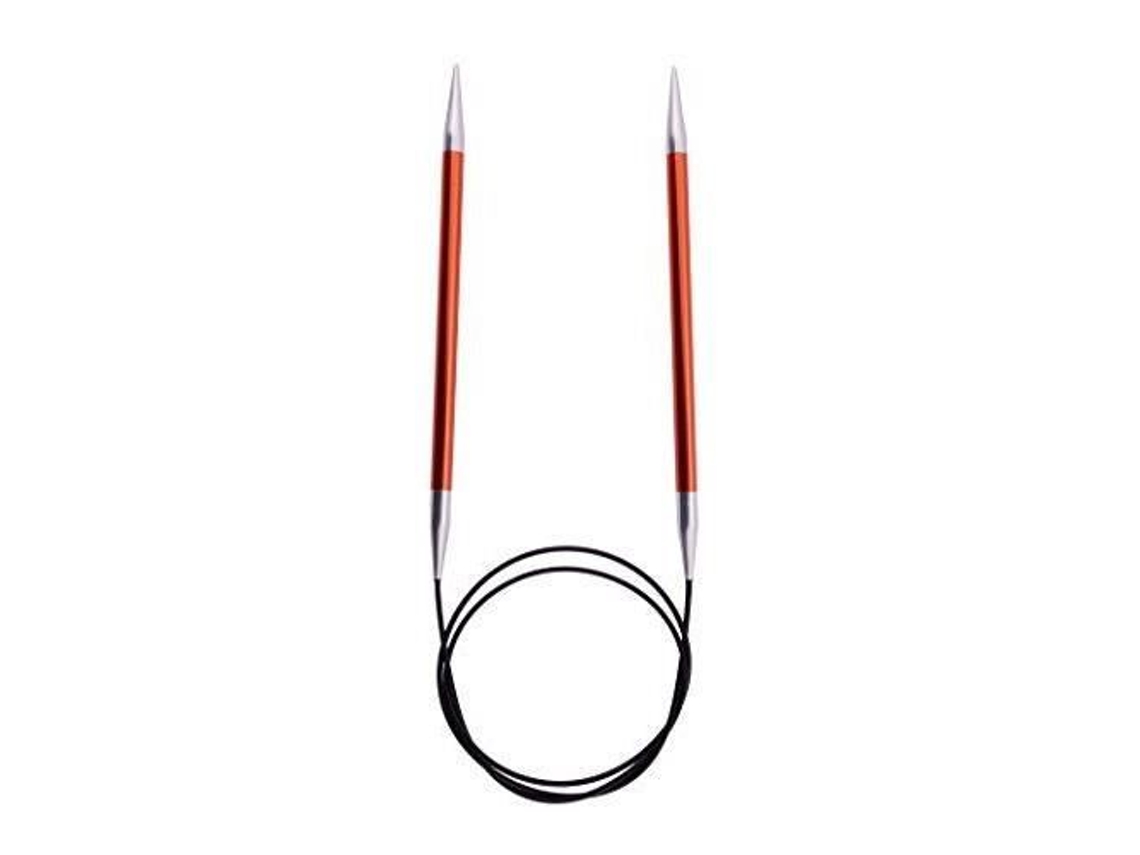 KnitPro KNIT PRO 80 cm x 5 mm Agujas de tejer circulares fijas de aluminio Zing Pink - KP47131